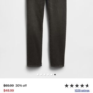 GAP- GapFlex Blackwash Straight Jeans 34x 32